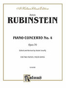 Cover icon of Piano Concerto No. 4, Op. 70 (COMPLETE) sheet music for two pianos, four hands by Anton Rubinstein, classical score, easy/intermediate duet