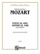 Cover icon of Fugue (COMPLETE) sheet music for two pianos, four hands by Wolfgang Amadeus Mozart, classical score, easy/intermediate duet