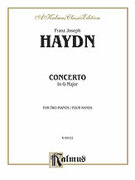 Cover icon of Piano Concerto in G Major (COMPLETE) sheet music for two pianos, four hands by Franz Joseph Haydn, classical score, easy/intermediate duet