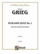 Cover icon of Peer Gynt Suite, No. 1, Op. 46 (COMPLETE) sheet music for piano four hands by Edvard Grieg, classical score, easy/intermediate skill level
