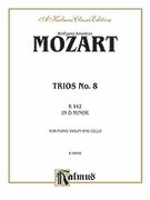Cover icon of Trio No. 8 in D Minor, K. 442 (COMPLETE) sheet music for piano trio by Wolfgang Amadeus Mozart, classical score, intermediate skill level