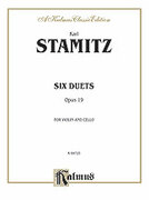 Cover icon of Six Duets, Op. 19 (COMPLETE) sheet music for violin and cello by Karl Philip Stamitz and Karl Philip Stamitz, classical score, intermediate duet