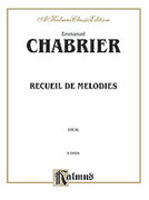 Cover icon of Recueil de Melodies (COMPLETE) sheet music for voice and piano by Emmanuel Chabrier, classical score, intermediate skill level