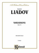 Cover icon of Variations sur un Theme Populaire Polonais (COMPLETE) sheet music for piano solo by Anatol Liadov, classical score, intermediate skill level