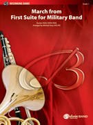 Cover icon of March from First Suite for Military Band (COMPLETE) sheet music for concert band by Gustav Holst, classical score, beginner skill level