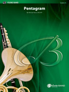 Cover icon of Pentagram sheet music for concert band (full score) by Michael Story, intermediate skill level