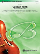 Cover icon of Uptown Funk, Theme from (COMPLETE) sheet music for string orchestra by Bruno Mars, Jeff Bhasker, Philip Lawrence, Devon Gallaspy and Mark Ronson, intermediate skill level