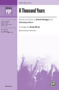 Cover icon of A Thousand Years sheet music for choir (SSA: soprano, alto) by David Hodges, Christina Perri and Andy Beck, intermediate skill level