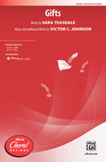 Cover icon of Gifts sheet music for choir (SATB: soprano, alto, tenor, bass) by Victor Johnson, Sara Teasdale and Victor Johnson, intermediate skill level