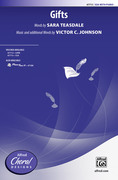 Cover icon of Gifts sheet music for choir (SSA: soprano, alto) by Victor Johnson, Sara Teasdale and Victor Johnson, intermediate skill level