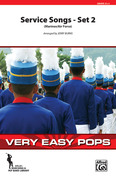 Cover icon of Service Songs - Set 2 sheet music for marching band (full score) by Anonymous and Jerry Burns, intermediate skill level