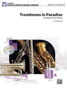 Cover icon of Trombones in Paradise (COMPLETE) sheet music for concert band by Jordan Sterk, intermediate skill level
