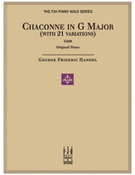 Cover icon of Chaconne in G Major, G 229 sheet music for piano solo by George Frideric Handel, intermediate skill level