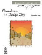 Cover icon of Showdown in Dodge City sheet music for piano solo by Kevin Olson, intermediate skill level