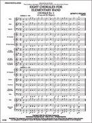 Cover icon of Full Score Eight Chorales for Elementary Band: Score sheet music for concert band by Quincy C. Hilliard, intermediate skill level