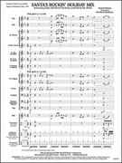 Cover icon of Full Score Santa's Rockin' Holiday Mix: Score sheet music for concert band by Patrick Roszell, intermediate skill level