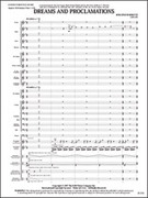 Cover icon of Full Score Dreams and Proclamations: Score sheet music for concert band by Roland Barrett, intermediate skill level