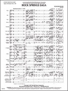 Cover icon of Full Score Rock Springs Saga: Score sheet music for concert band by William Owens, intermediate skill level