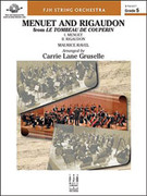 Cover icon of Full Score Menuet and Rigaudon: Score sheet music for string orchestra by Maurice Ravel and Carrie Lane Grusell, intermediate skill level