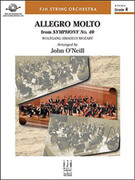 Cover icon of Full Score Allegro molto from Symphony No. 40: Score sheet music for string orchestra by Wolfgang Amadeus Mozart and John O'Neill, intermediate skill level