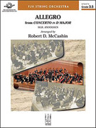 Cover icon of Full Score Allegro from Concerto in D Major: Score sheet music for string orchestra by Sigr Andersen, intermediate skill level