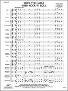 Cover icon of Full Score Deck the Halls with Rock 'n' Roll: Score sheet music for concert band by Ryan Fraley, intermediate skill level