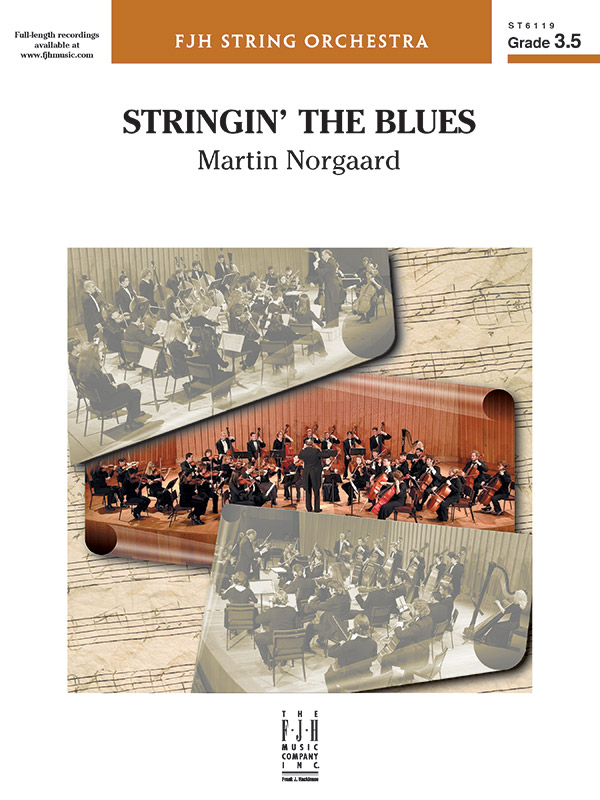 Cover icon of Stringin' the Blues (COMPLETE) sheet music for string orchestra by Martin Norgaard, intermediate skill level