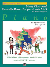 Cover icon of Alfred's Basic Piano Library: Merry Christmas! Ensemble, Complete Book 2 and 3: For the Later Beginner sheet music for piano solo by Gayle Kowalchyk and E. L. Lancaster, intermediate skill level