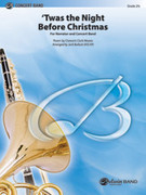 Cover icon of T'was the Night Before Christmas sheet music for concert band (full score) by Anonymous, easy/intermediate skill level