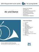 Cover icon of Air and Dance sheet music for concert band (full score) by John Kinyon, classical score, beginner skill level