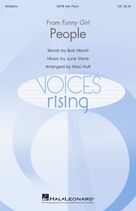 Cover icon of People (from Funny Girl) (arr. Mac Huff) sheet music for choir (SATB: soprano, alto, tenor, bass) by Jule Styne, Mac Huff and Bob Merrill, intermediate skill level