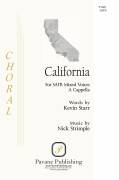 Cover icon of California sheet music for choir (SATB: soprano, alto, tenor, bass) by Nick Strimple and Kevin Starr, intermediate skill level