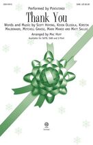 Cover icon of Thank You (arr. Mac Huff) sheet music for choir (SAB: soprano, alto, bass) by Pentatonix, Mac Huff, Mark Manio and Scott Hoying, intermediate skill level