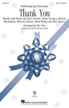 Cover icon of Thank You (arr. Mac Huff) sheet music for choir (SATB: soprano, alto, tenor, bass) by Pentatonix, Mac Huff, Kevin Olusola, Kirstin Maldonado, Mark Manio, Matt Sallee, Mitchell Grassi and Scott Hoying, intermediate skill level