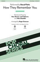 Cover icon of How They Remember You (arr. Roger Emerson) sheet music for choir (3-Part Mixed) by Rascal Flatts, Roger Emerson, Allen Shamblin, Josh Osborne and Marc Beeson, intermediate skill level