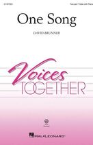 Cover icon of One Song sheet music for choir (SA) by David Brunner and Anonymous, intermediate skill level
