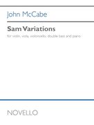 Cover icon of Sam Variations (COMPLETE) sheet music for string and piano by John McCabe, classical score, intermediate skill level