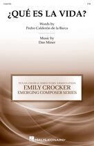 Cover icon of AQue Es La Vida? sheet music for choir (TTBBB) by Dan Miner and Pedro Calderon, intermediate skill level