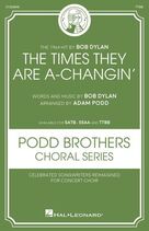 Cover icon of The Times They Are A-Changin' (arr. Adam Podd) sheet music for choir (TTBB: tenor, bass) by Bob Dylan, Adam Podd and Peter, Paul & Mary, intermediate skill level