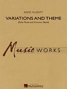 Cover icon of Variations And Theme (for Flute Solo And Band) (COMPLETE) sheet music for concert band by Anne McGinty, intermediate skill level