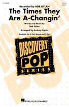 Cover icon of The Times They Are A-Changin' (arr. Audrey Snyder) sheet music for choir (2-Part) by Bob Dylan, Audrey Snyder and Peter, Paul & Mary, intermediate duet