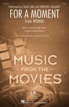 Cover icon of For A Moment (from Wonka) (arr. Roger Emerson) sheet music for choir (SAB: soprano, alto, bass) by Calah Lane & Timothée Chalamet, Roger Emerson and Neil Hannon, intermediate skill level
