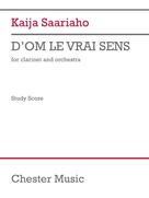 Cover icon of D'OM LE VRAI SENS sheet music for orchestra (study score) by Kaija Saariaho, classical score, intermediate skill level