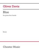 Cover icon of Blue sheet music for piano four hands by Oliver Davis, classical score, intermediate skill level