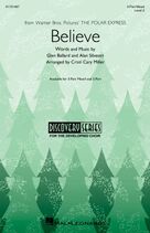 Cover icon of Believe (from The Polar Express) (arr. Cristi Cary Miller) sheet music for choir (3-Part Mixed) by Josh Groban, Cristi Cary Miller, Alan Silvestri and Glen Ballard, intermediate skill level