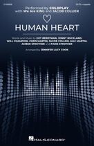 Cover icon of Human Heart (arr. Jennifer Lucy Cook) sheet music for choir (SATB: soprano, alto, tenor, bass) by Coldplay, We Are KING, and Jacob Collier, Jennifer Lucy Cook, Amber Strother, Chris Martin, Guy Berryman, Jacob Collier, Jonny Buckland, Max Martin, Paris Strother and Will Champion, intermediate skill level