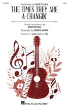 Cover icon of The Times They Are A-Changin' (arr. Kirby Shaw) sheet music for choir (SSA: soprano, alto) by Bob Dylan and Kirby Shaw, intermediate skill level