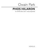 Cover icon of Phos Hilaron sheet music for choir (SATB: soprano, alto, tenor, bass) by Owain Park, intermediate skill level