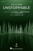 Cover icon of Unstoppable (arr. Alan Billingsley) sheet music for choir (SAB: soprano, alto, bass) by Sia, Alan Billingsley, Chris Braide and Sia Furler, intermediate skill level