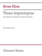 Cover icon of Three Impromptus sheet music for instrumental duet (duets) by Brian Elias, classical score, intermediate skill level